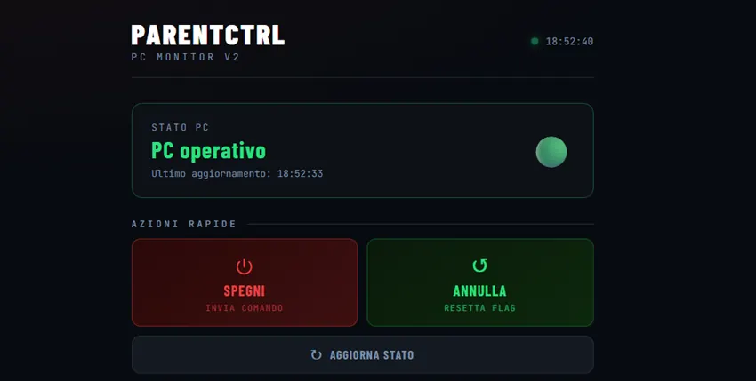 SpegniPC - Sito web